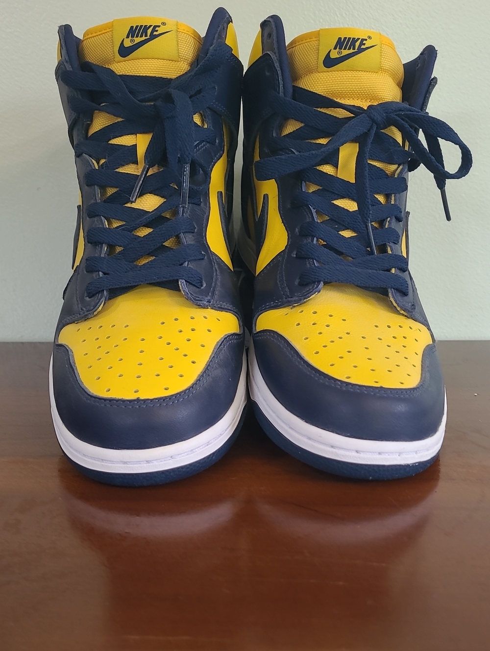 NWOT**Nike Dunk 2020 Michigan High Tops 10